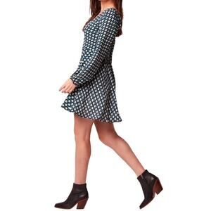 Band of the Free Genevieve Dress XS NWT – Teal Black Boho A-Line Smocked Back